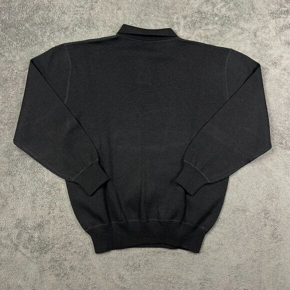 I Levrieri Mens XXL Sweater Black 100% Merino Wool LuxuryItaly Knit Pullover VTG - Picture 7 of 7